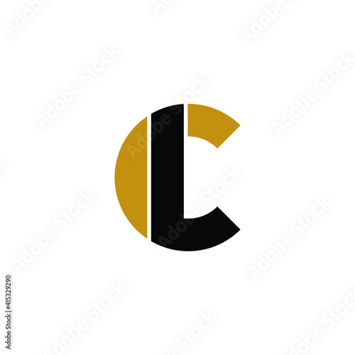 Letter CL, LC simple logo design vector