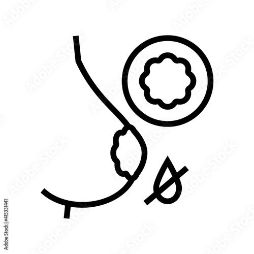 chest pad to keep milk from leaking line icon vector. chest pad to keep milk from leaking sign. isolated contour symbol black illustration