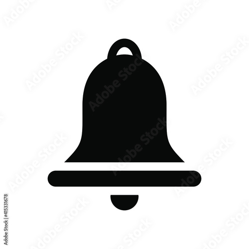 Bell notification icon vector graphic illustration