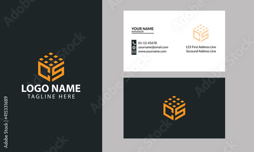 CS Cube Letter Logo Design With technology concept Creative Modern Trendy CS logo