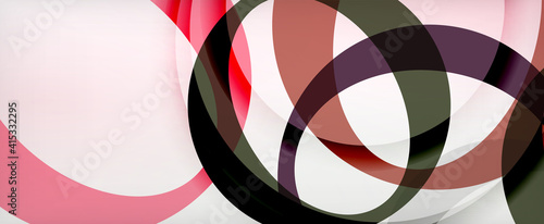 Ring geometric shapes, o letter repetition wallpaper. Abstract background for business or technology presentations, internet posters or web brochure covers