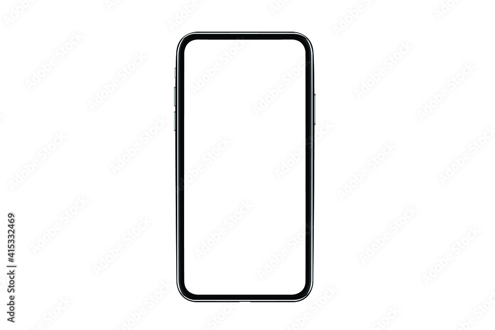 Black smartphone with blank screen isolated on white background. Mockup to showcasing mobile web-site design or screenshots your applications - Clipping Path Black smartphone with blank screen isolated on white background. Mockup to showcasing mobile web-site design or screenshots your applications - Clipping Path