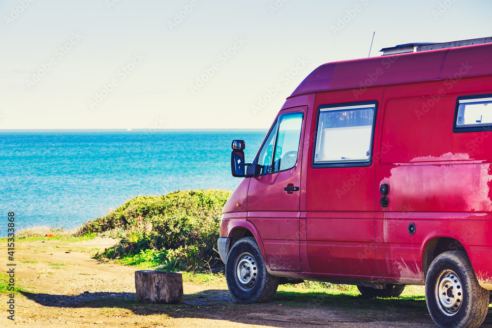 Camper rv on spanish coast Camper rv on spanish coast