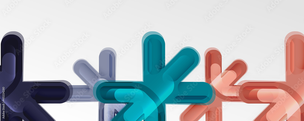 Obraz premium Abstract glossy crosses background for business or technology presentations, internet posters or web brochure covers