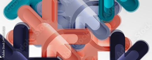 Wallpaper Mural Abstract glossy crosses background for business or technology presentations, internet posters or web brochure covers Torontodigital.ca