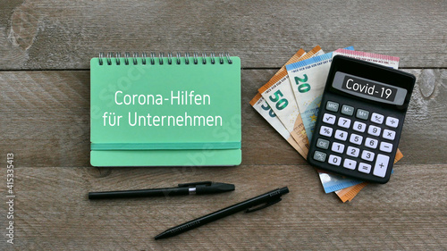 Obraz na plátně Corona Hilfen für Unternehmen