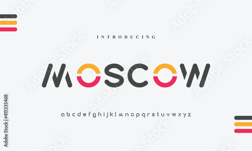 Minimal modern alphabet fonts. Typography minimalist fashion future creative logo font. vector illustration
