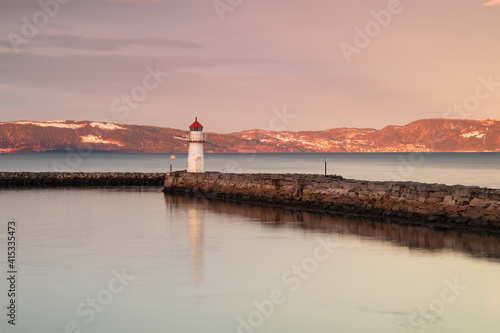 Lighthouse in Trondheim Norway © feferoni