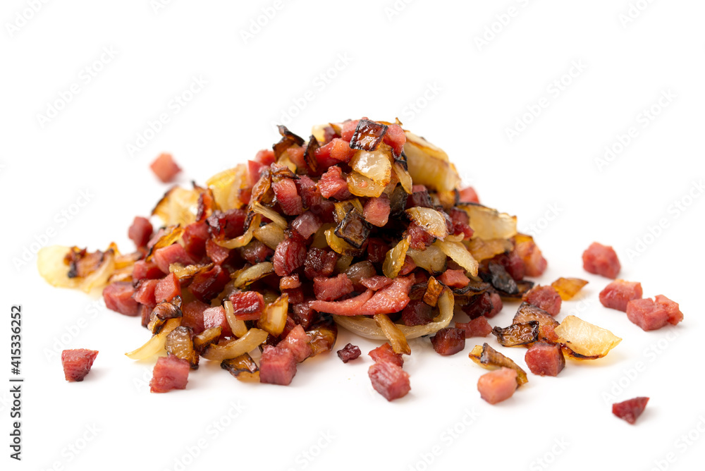 Gebratene Schinkenwürfel Gebratene Schinkenwürfel
