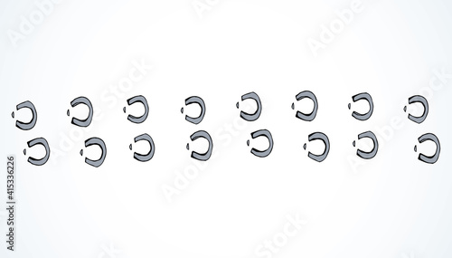 Horse foot print. Vector drawing