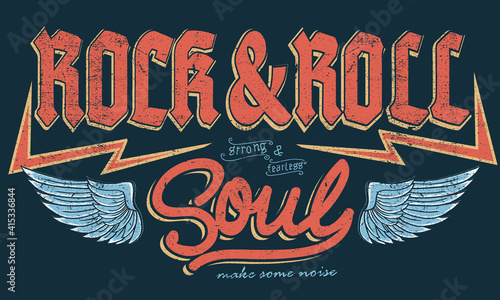Fearless Rock and roll brand logo artwork for apparel and others 