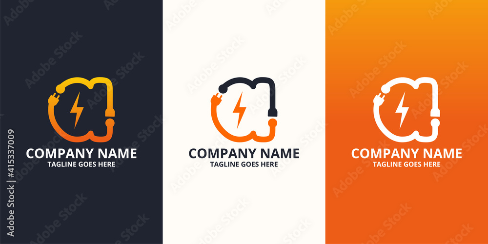 Electric initial letter A Logo Icon Template. Illustration vector graphic. Design concept Electrical plug With letter symbol. Perfect for corporate, more technology brand identity Electric initial letter A Logo Icon Template. Illustration vector graphic. Design concept Electrical plug With letter symbol. Perfect for corporate, more technology brand identity
