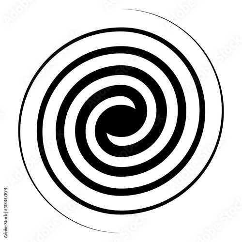 Spiral swirl icon, swirl sign vector double spiral galaxy evolution symbol