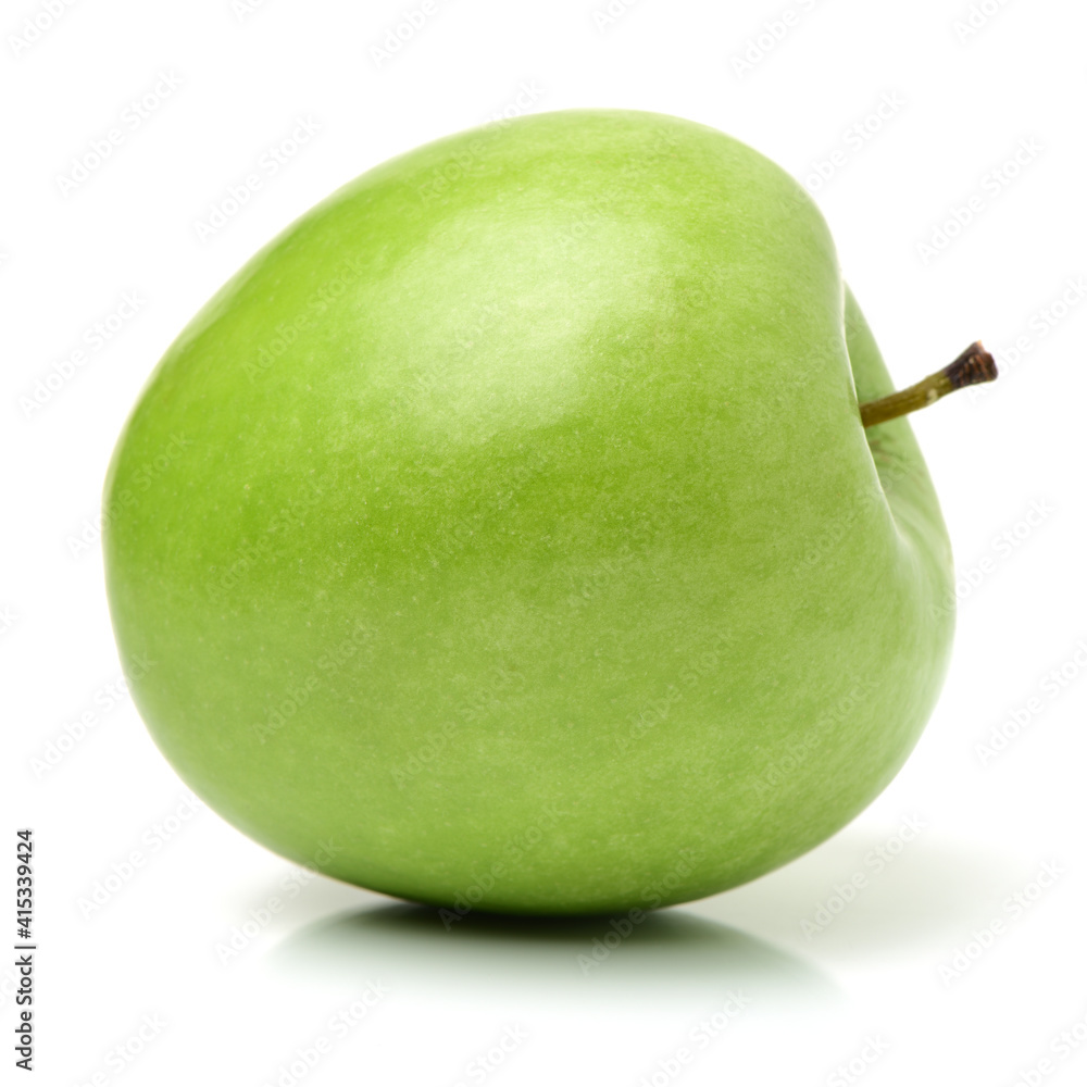 Green apple on white background Green apple on white background