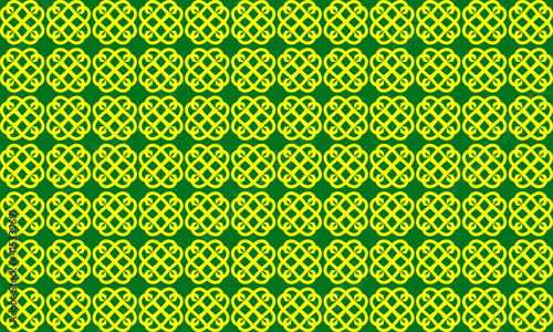 Exquisite patterned luxurious ornament. Yellow luxury ornament on green background. oranament fancy backgrounds. Elegant template for fashionable prints. photo