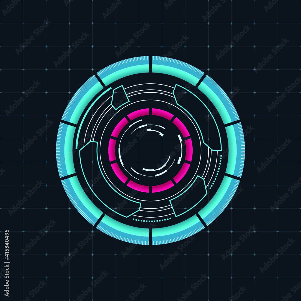 Digital futuristic user interface, HUD for app and web. Abstract vector illustration futuristic concept. Digital futuristic user interface, HUD for app and web. Abstract vector illustration futuristic concept.