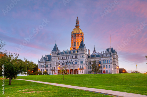 Connecticut State Capitol in downtown Hartford, Connecticut, USA