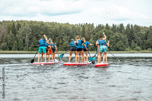 Canvas-taulu Stand up paddle SUP race competition