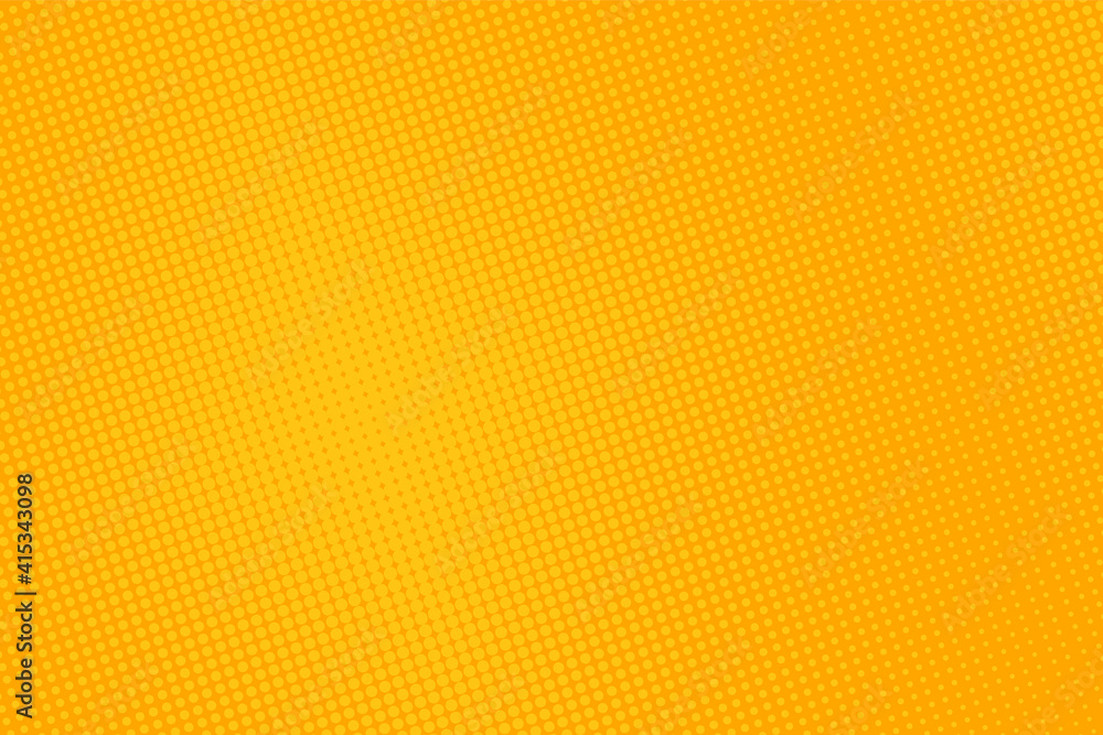 Halftone comic pattern. Yellow pop art background. Half tone texture with dots. Cartoon splash effect. Retro diagonal print with circles. Vector illustration. Geometric modern duotone cover. Halftone comic pattern. Yellow pop art background. Half tone texture with dots. Cartoon splash effect. Retro diagonal print with circles. Vector illustration. Geometric modern duotone cover.