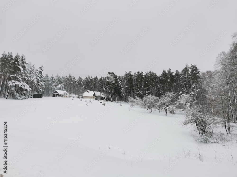 landscape with snow