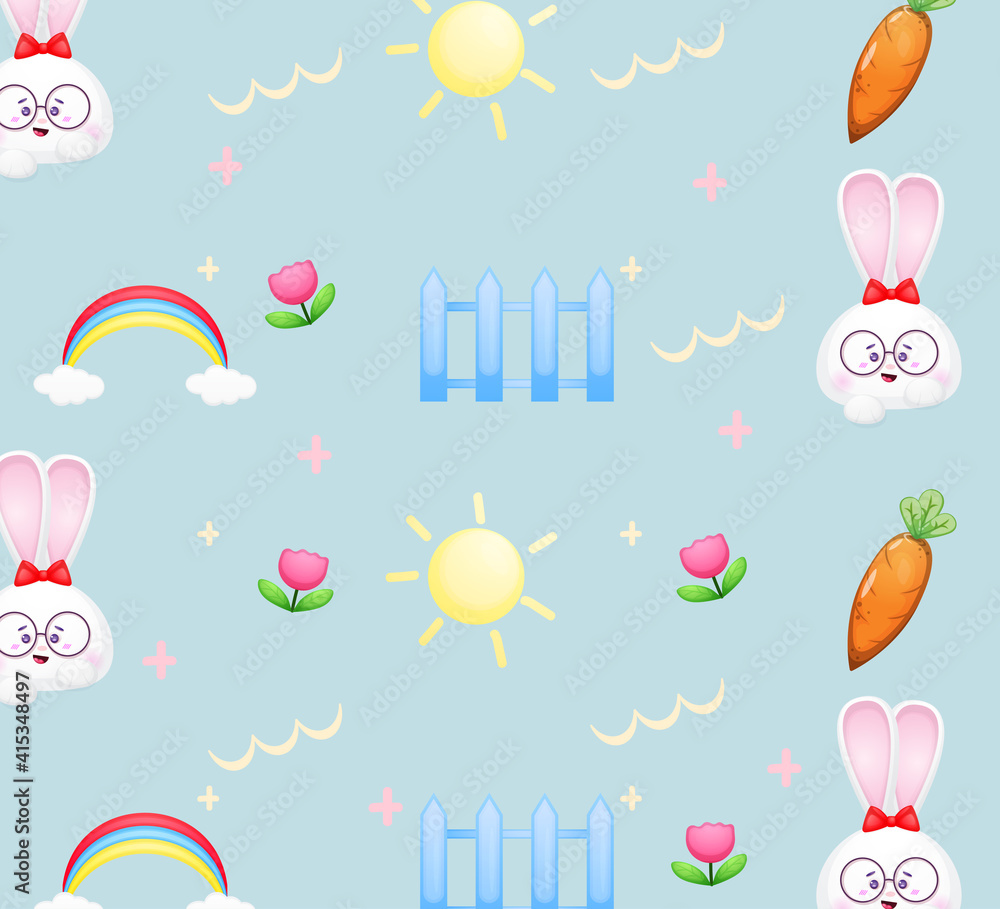 Cute pattern for easter day Premium Vector
