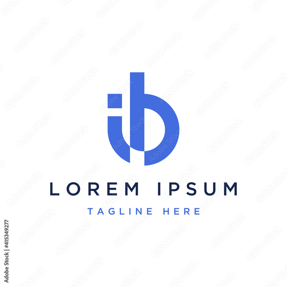 Ib initials monogram design logo Ib initials monogram design logo