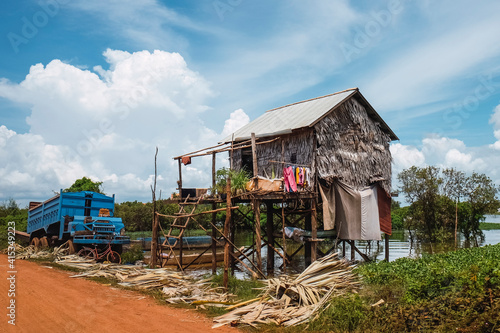 Floating village in cambodia