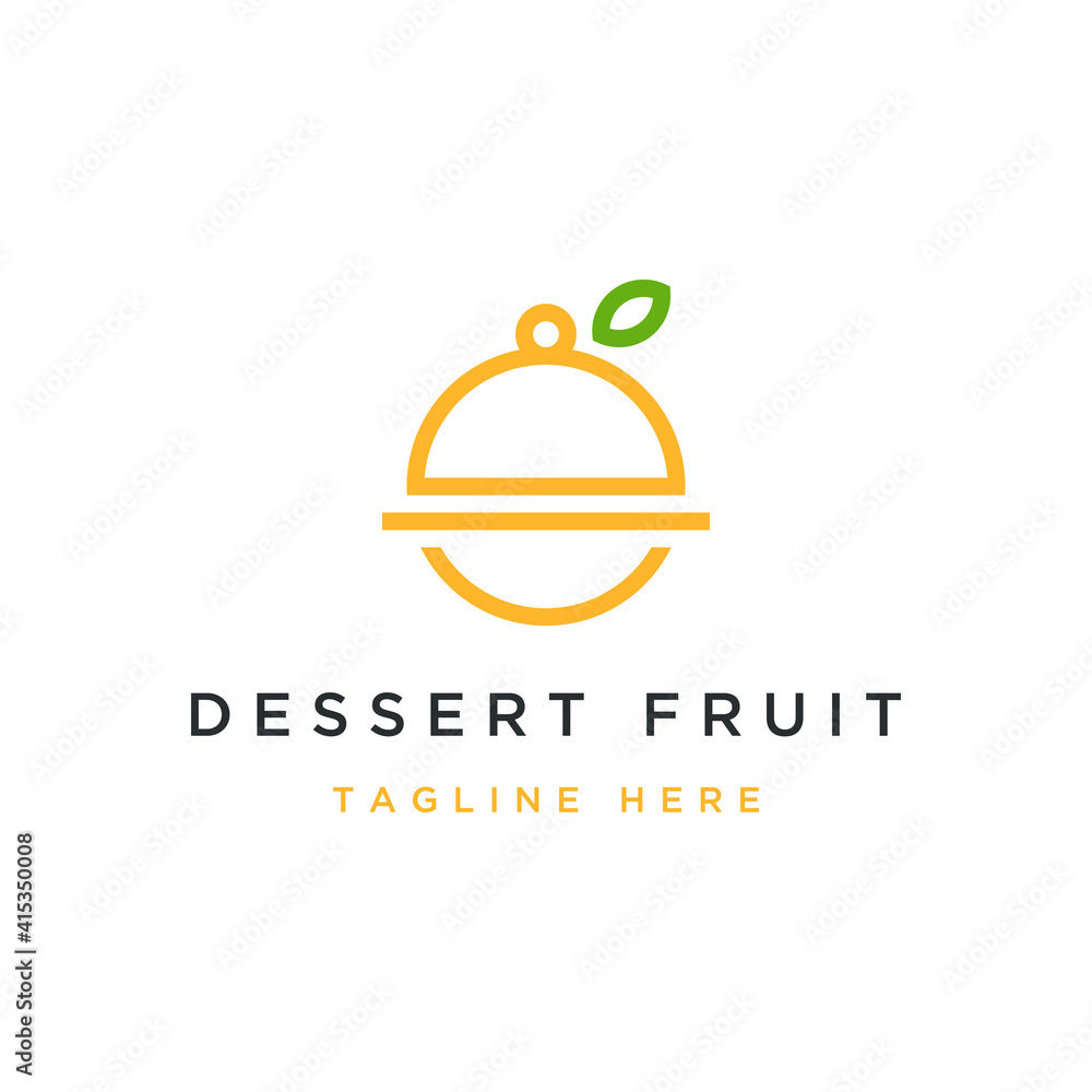 food design logo, or cover serving with oranges food design logo, or cover serving with oranges