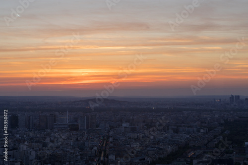                    The sunset in Paris