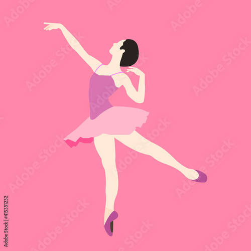 ballet dancer in pink tutu
