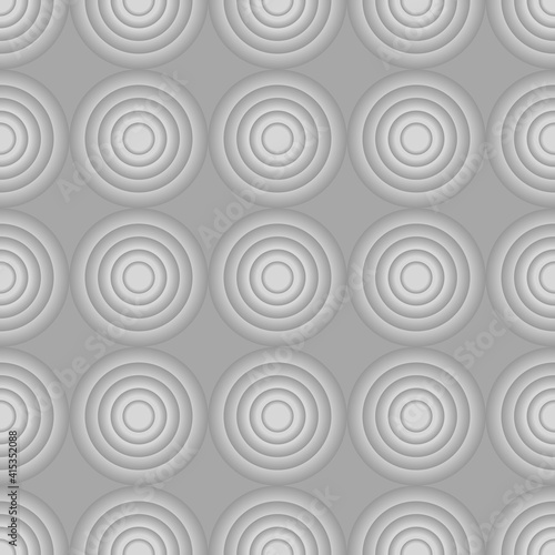 Seamless circle linear pattern. Geometric weave backdrop. graphic print texture fabric design template. Vector illustration monochrome background