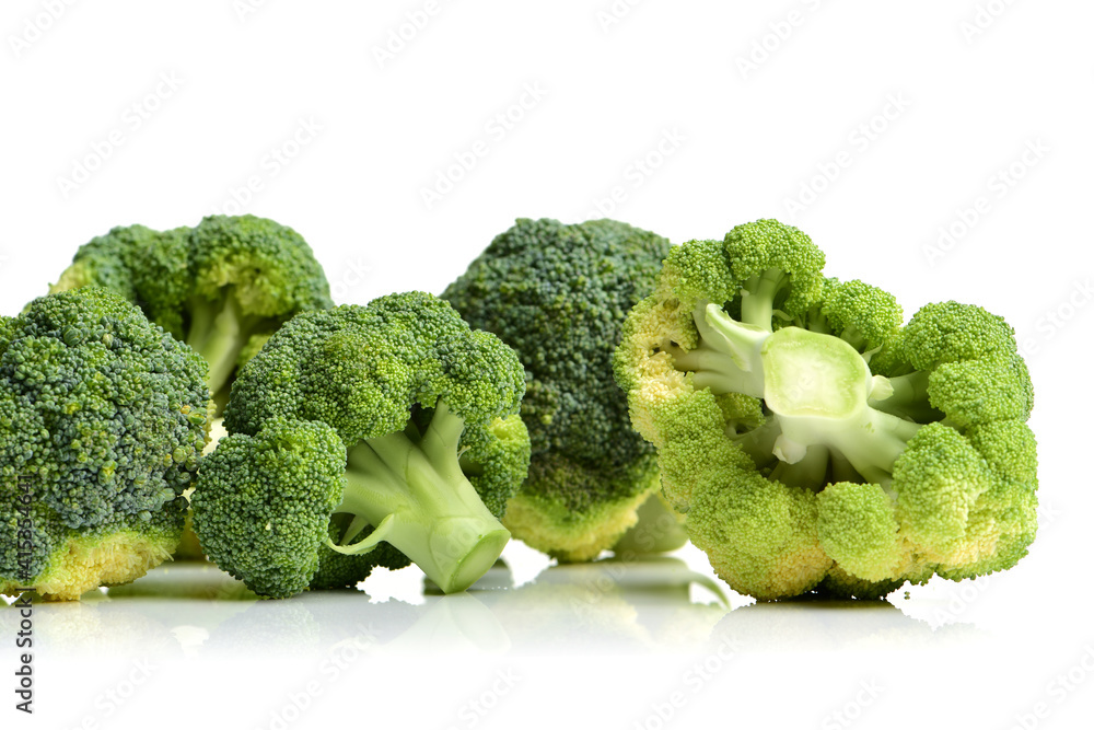 Broccoli vegetable on white background Broccoli vegetable on white background