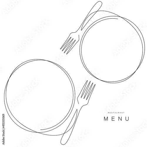 Menu restaurant background, vector illustration