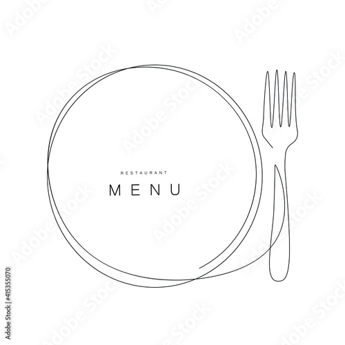 Menu restaurant background, vector illustration