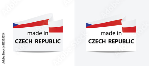made in Czech Republic vector stamp. badge with Czech Republic flag	
