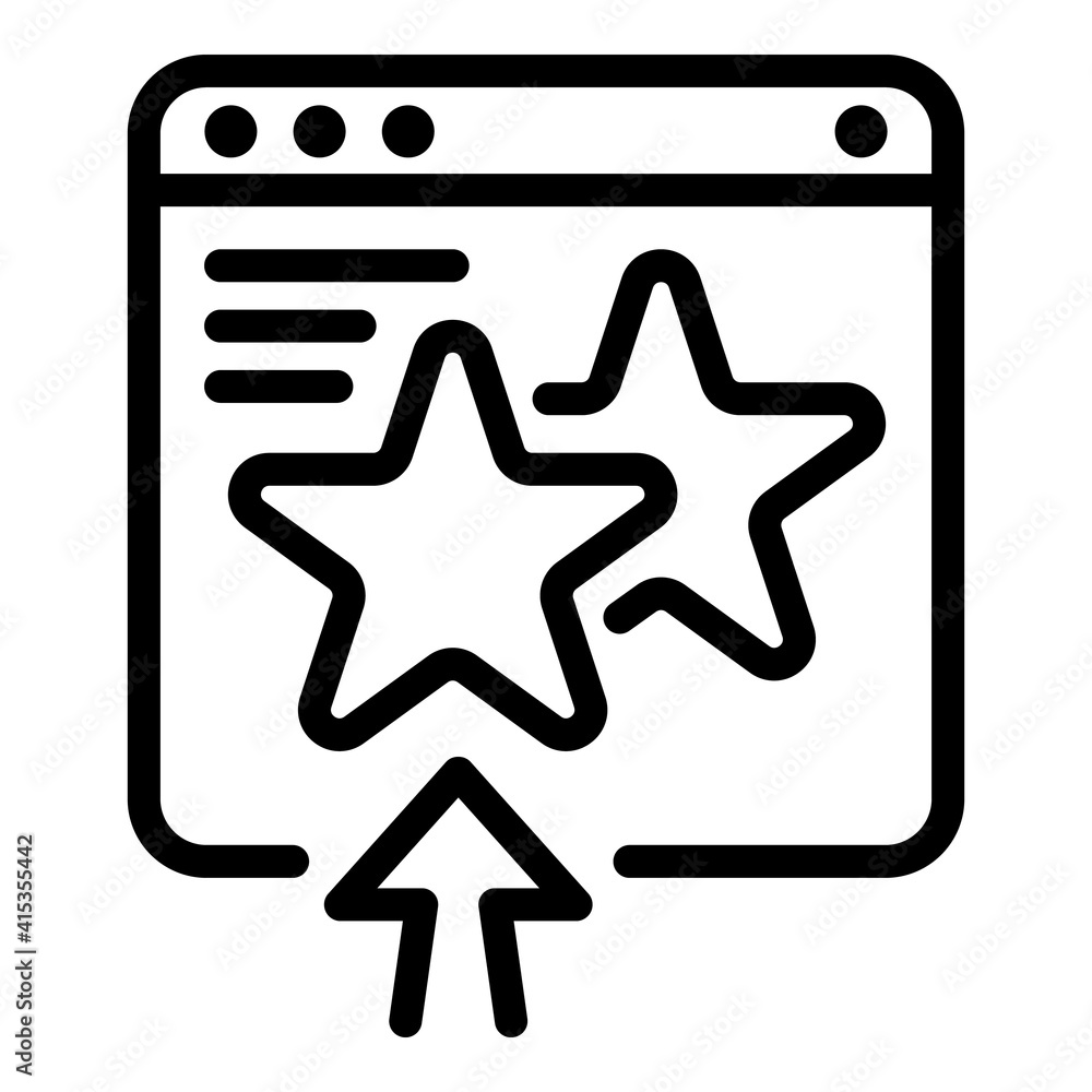 Online web ranking icon. Outline online web ranking vector icon for web design isolated on white background Online web ranking icon. Outline online web ranking vector icon for web design isolated on white background