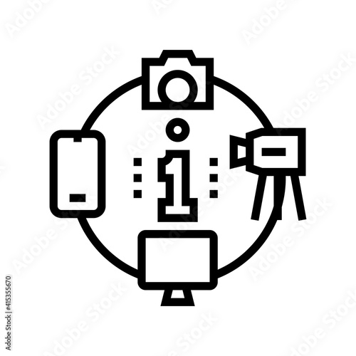 mass media line icon vector. mass media sign. isolated contour symbol black illustration