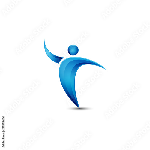 Abstract people logo design image