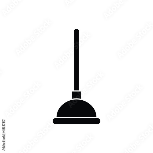 plunger toilet icon vector, plumbing