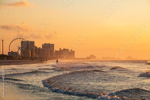 beautiful summer sunrise in the Myrtle Beach in South Carolina photo