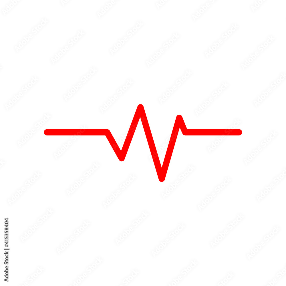  heartbeat icon . stethoscope sign heart beat