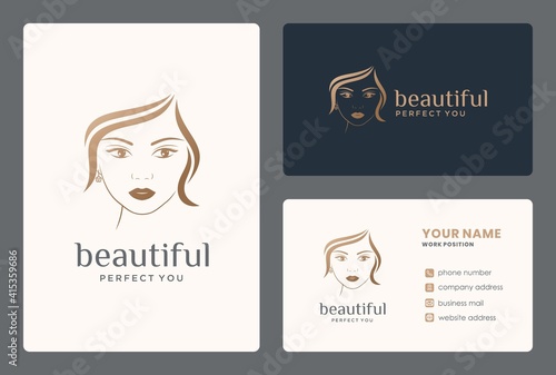 beauty women logo design for makeup, salon, makeover, hairdresser, beauty care.