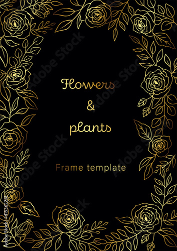 Flowers & plants Frame template