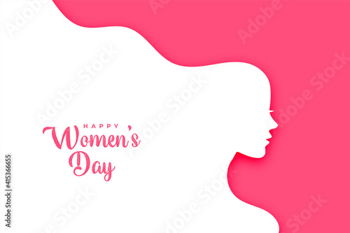 flat style happy women's day creative card design © starlineart