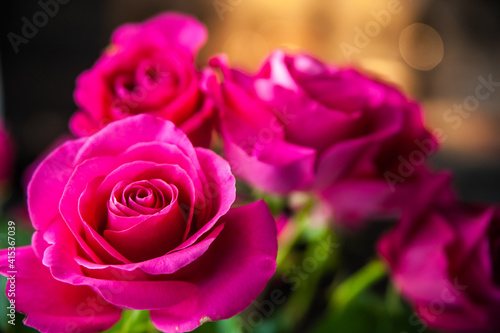 Beautiful flower bouquet of pink rose.
