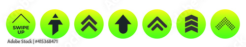 Template swipe up buttons colorful gradient. Web buttons, elements app, ui. Vector