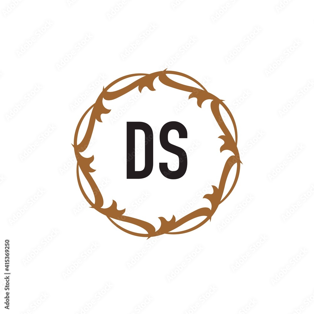 Initial Letter Elegance ds Logo Design Template. Vintage template logo ...