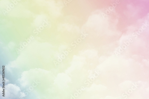 Sky and clouds in pastel tones