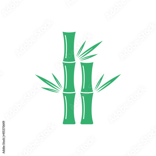 Green bamboo icon design template vector isolated