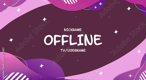 Foto Currently offline twitch overlay cute background 16:9 for stream